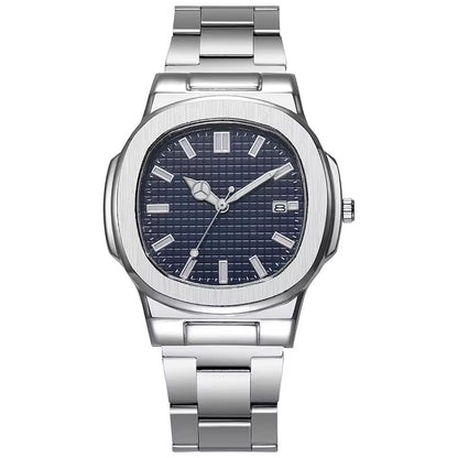 watch blue whit silver